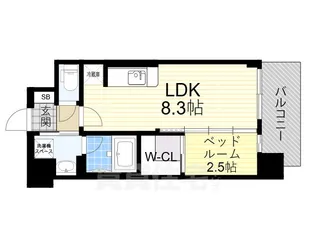 コンフォリア・リヴ淡路【9階】の間取り