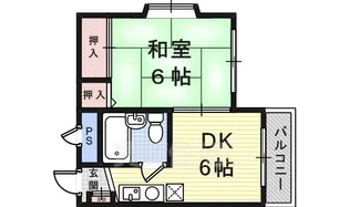 ハイツ武庫川【2階】の間取り