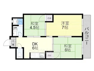 ビワフラッツ平津【4階】の間取り