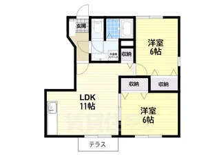 フローリッシュいづみ2【1階】の間取り