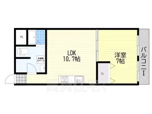 シャンティー塚本【5階】の間取り