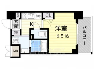 プレデコート北田辺【2階】の間取り