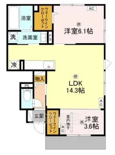 サザンレスト【1階】の間取り