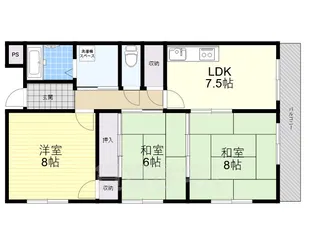 平成マンション【3階】の間取り