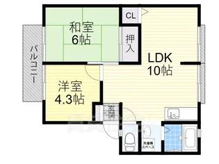 サンコートサヨミ【1階】の間取り