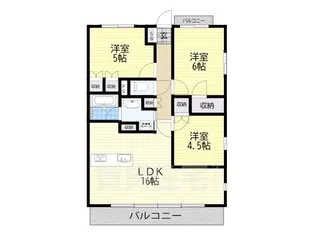 ヴェリテ鳳【2階】の間取り