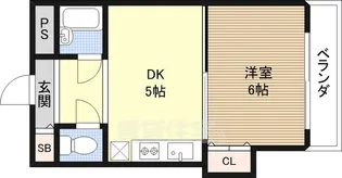 ローズコーポ新大阪7【4階】の間取り