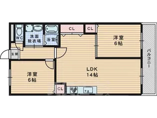レオハイム津田2【3階】の間取り