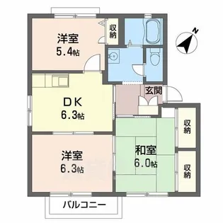 グリーンピア和泉A・B・C【B202号室】の間取り