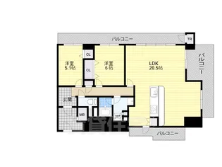 プレファシオなかもず【4階】の間取り