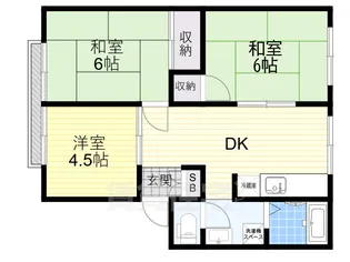 フローラルハイツさわらぎ【1階】の間取り