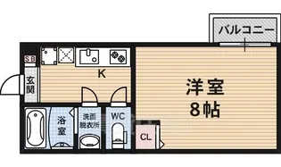 フラッティ西本願寺【3階】の間取り