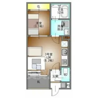 REGALEST道徳【3階】の間取り