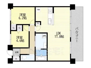 パデシオン大津ザ・グランドセントラル【11階】の間取り