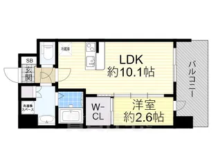 セレニテ十三ミラク【9階】の間取り