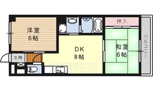 シャンボール朝日【8階】の間取り