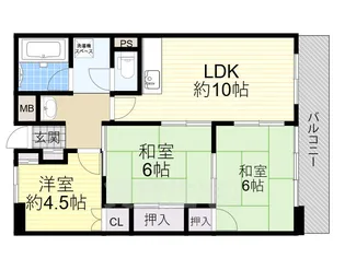 オーツーハイツ【2階】の間取り