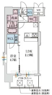 スプランディッド堺東3【2階】の間取り