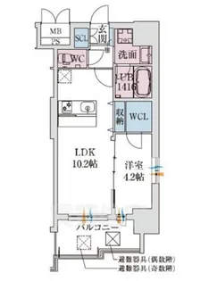 スプランディッド堺東3【8階】の間取り