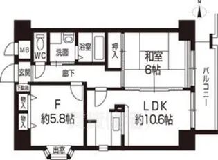 ロザーンジュ堀川【3階】の間取り