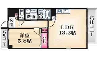 クレスト園田【6階】の間取り
