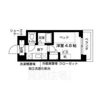 キャンパスヴィレッジ京都衣笠【2階】の間取り
