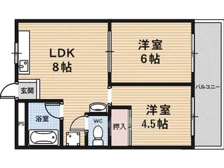 サンシャインコーポ新宮【3階】の間取り