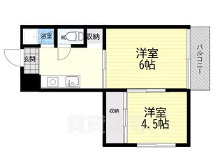 ミリオンハイツ【4階】の間取り