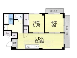 ユニ小阪【2階】の間取り