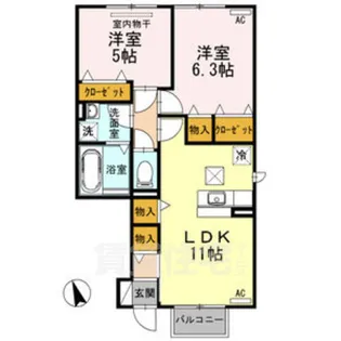 エスタシオン【1階】の間取り