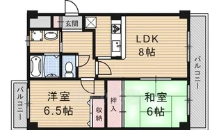 カサ・デ・高ノ手【3階】の間取り