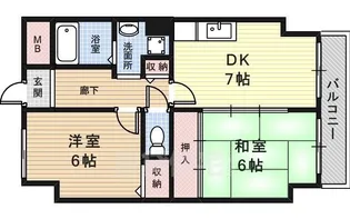 ルキア武庫川【5階】の間取り