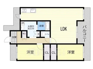 ユニハイム北田辺アクロス【8階】の間取り