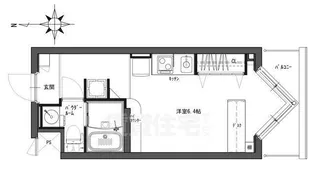 DETOM-1 西陣聚楽【4階】の間取り