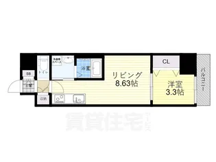 アーバンパーク新大阪【9階】の間取り