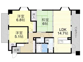 エスポワール豊里【3階】の間取り