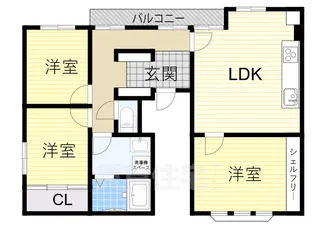 久一ハイツⅠ【2階】の間取り