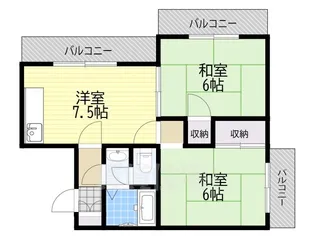 イスズハイツベル十三【2階】の間取り
