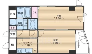 デリード烏丸五条【11階】の間取り
