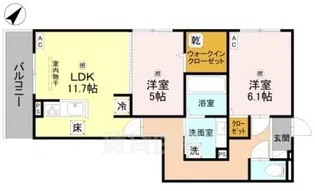 GRAMM桂稲荷山【3階】の間取り