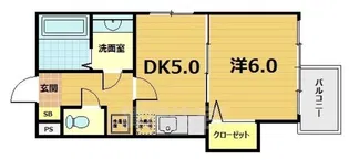 サザン桃山御陵【3階】の間取り