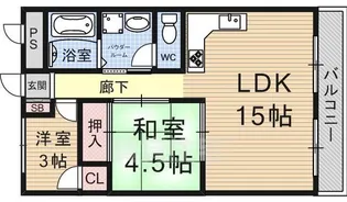山科ハイツ【2階】の間取り