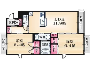 CLIFTON COURT【3階】の間取り