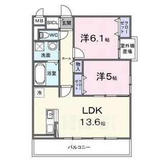 メゾンフルール【3階】の間取り