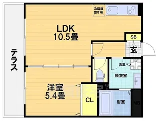 フォース桂【1階】の間取り