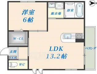 トレジャーメゾン岩田【2階】の間取り