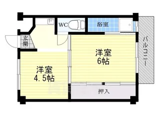 ビレッジハウス青山【3階】の間取り