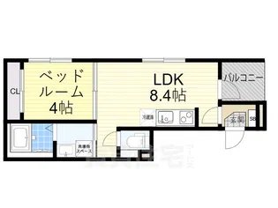 カメリア神崎川【2階】の間取り