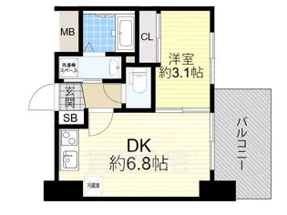 セレニテ東三国ミラク【13階】の間取り