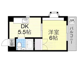 平野西シャルマン【3階】の間取り